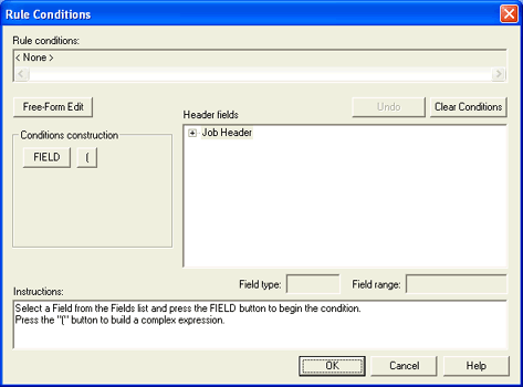Rule Conditions Dialog Box