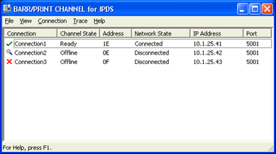 BARR/PRINT CHANNEL for IPDS Window