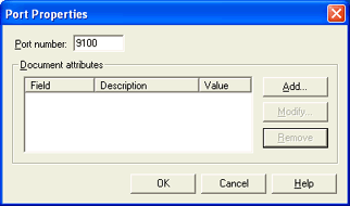 Port Properties Dialog Box