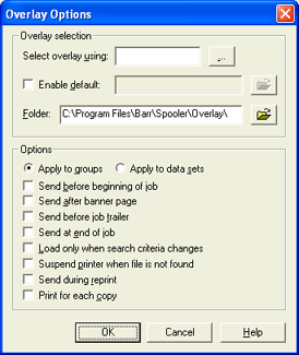 Overlay Options Dialog Box