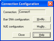Connection Configuration Dialog Box
