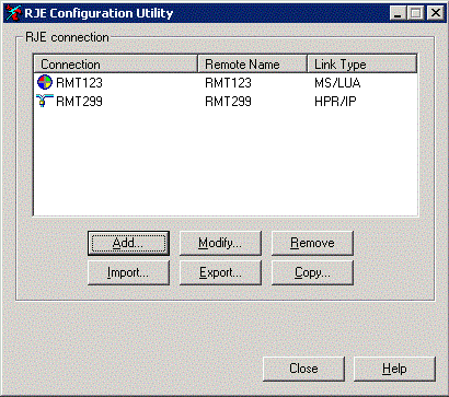 RJE Configuration Utility