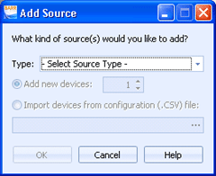 Add Source Device Dialog Box