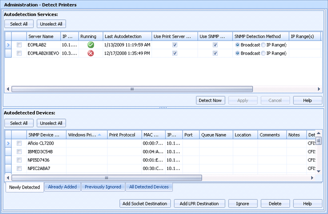 Detect Printers Utility