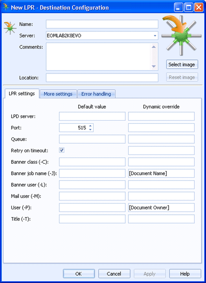 LPR settings tab