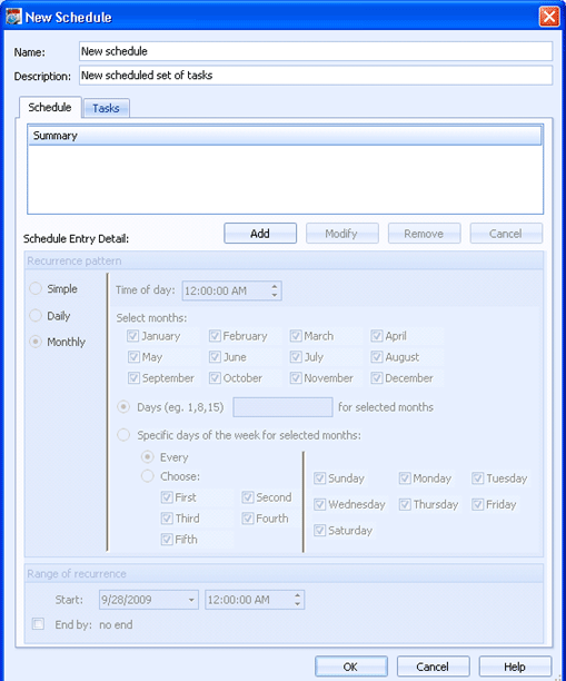 Schedule Tab