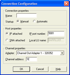 Connection Configuration Dialog Box