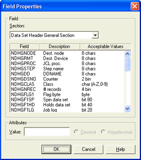 Field Properties Dialog Box