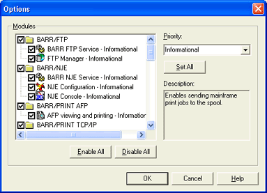 Options Dialog Box