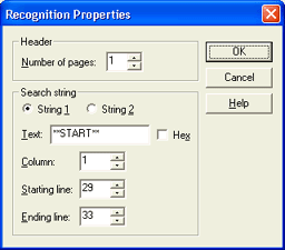 Recognition Dialog Box